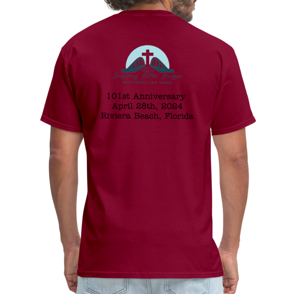 101st Anniversary Tees - burgundy