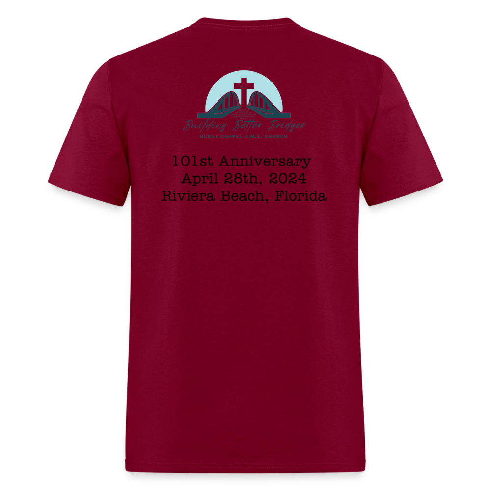 101st Anniversary Tees - burgundy