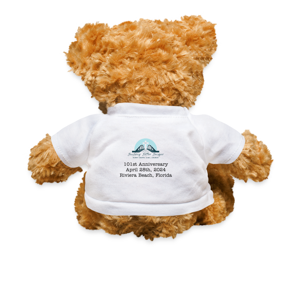 101st Anniversary Teddy Bear - white